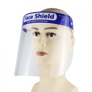高透雙面覆膜face shield防霧PET塑料隔離面罩 定制全臉防護面罩